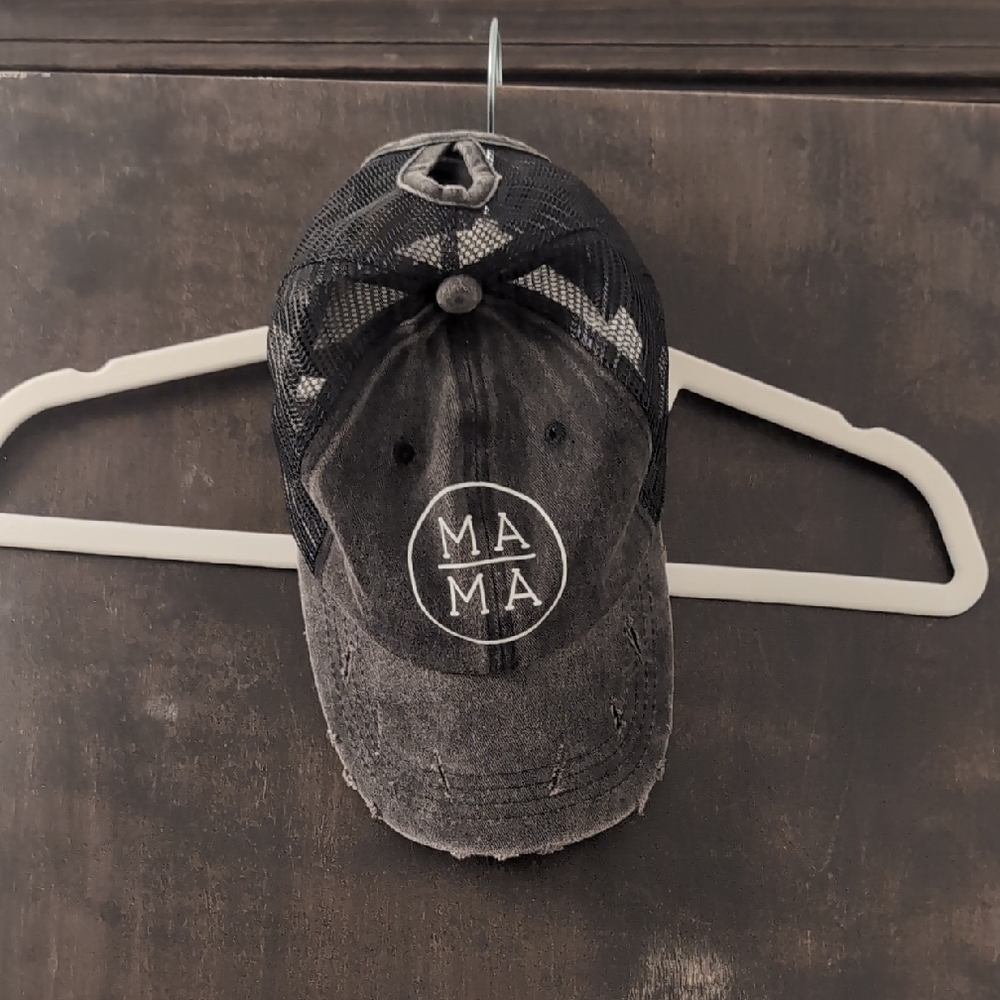 Black Distressed Cap